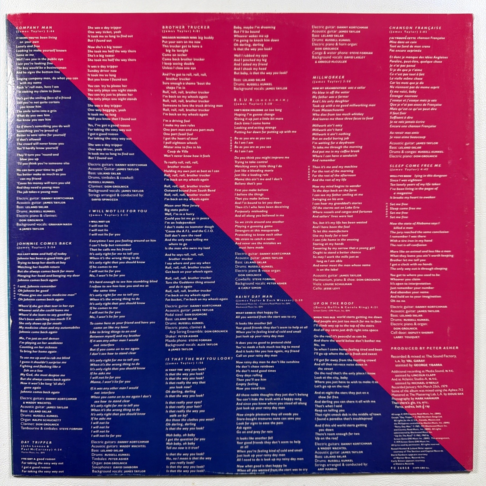 James Taylor (4 LP Bundle) In The Pocket, Flying Machine, That’s Why, A Flag EX - Image 4