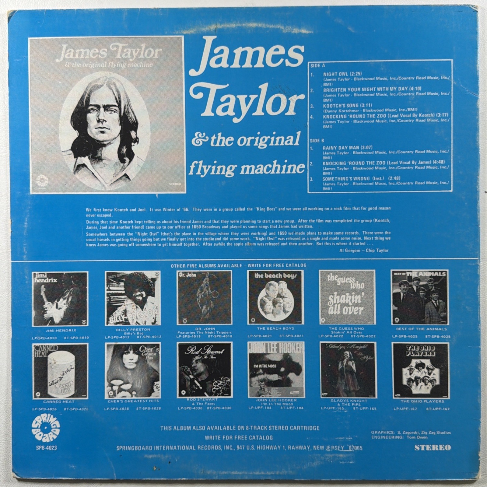 James Taylor (4 LP Bundle) In The Pocket, Flying Machine, That’s Why, A Flag EX - Image 13