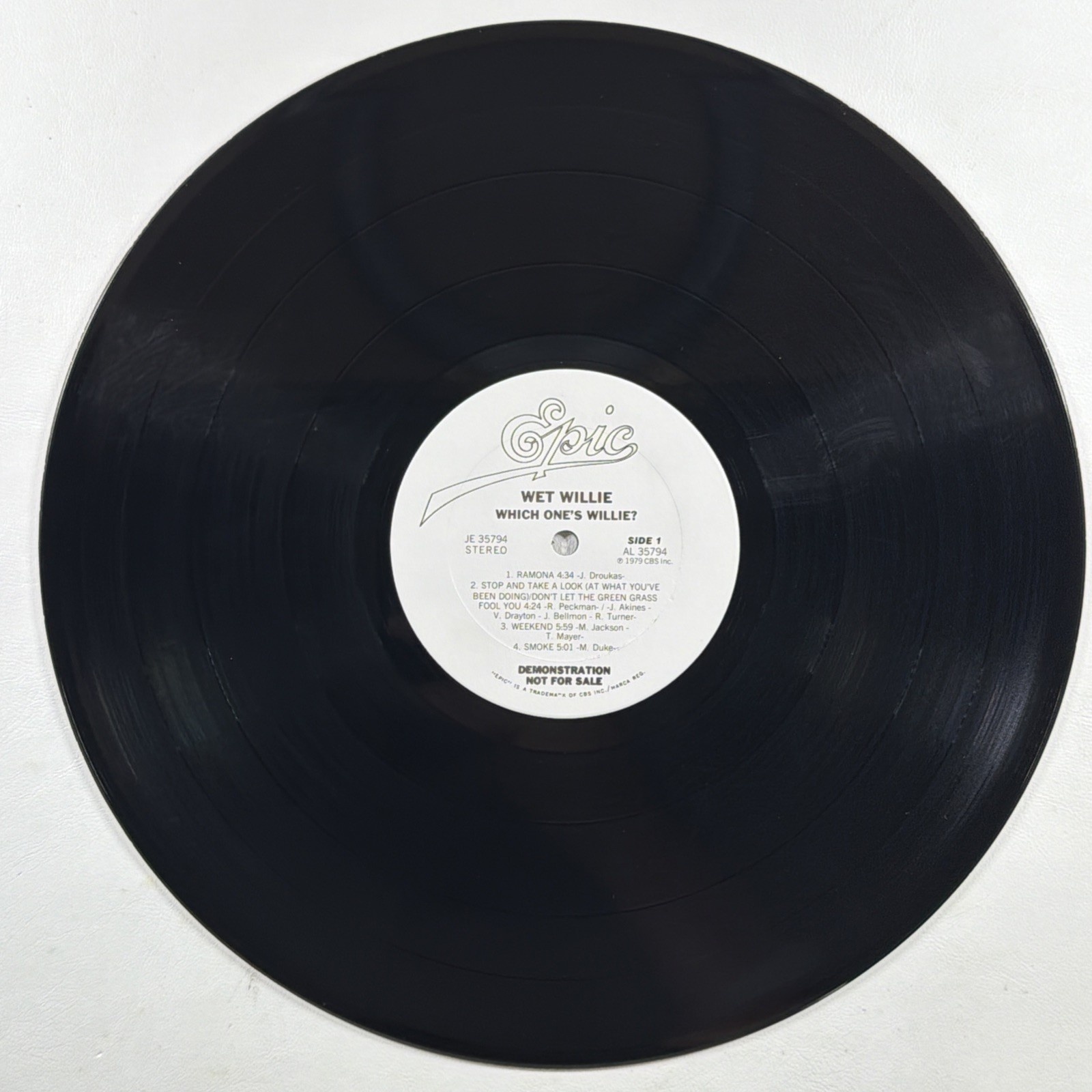 Wet Willie - Which One's Willie? LP Epic JE 35794 EX 1979 White Label Promo - Image 5