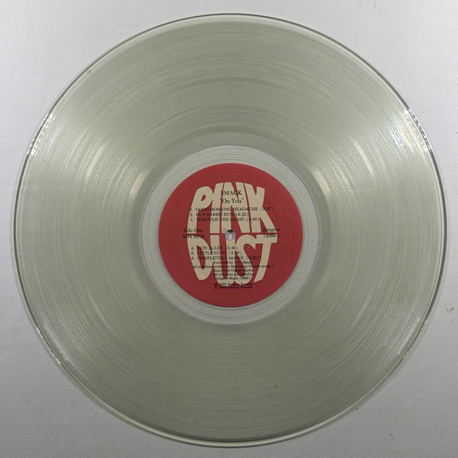 Smack – On You LP Pink Dust NM Clear Vinyl 1984 Hard Rock - Image 4