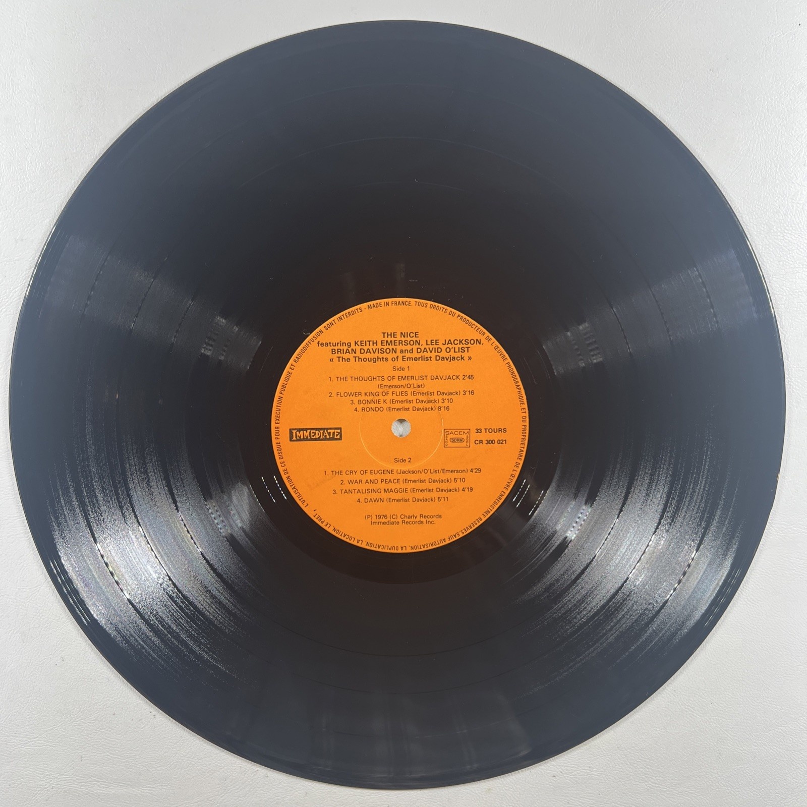 The Nice - The Thoughts Of Emerlist Davjack LP Charly CR 300 021 EX 1976 UK - Image 5