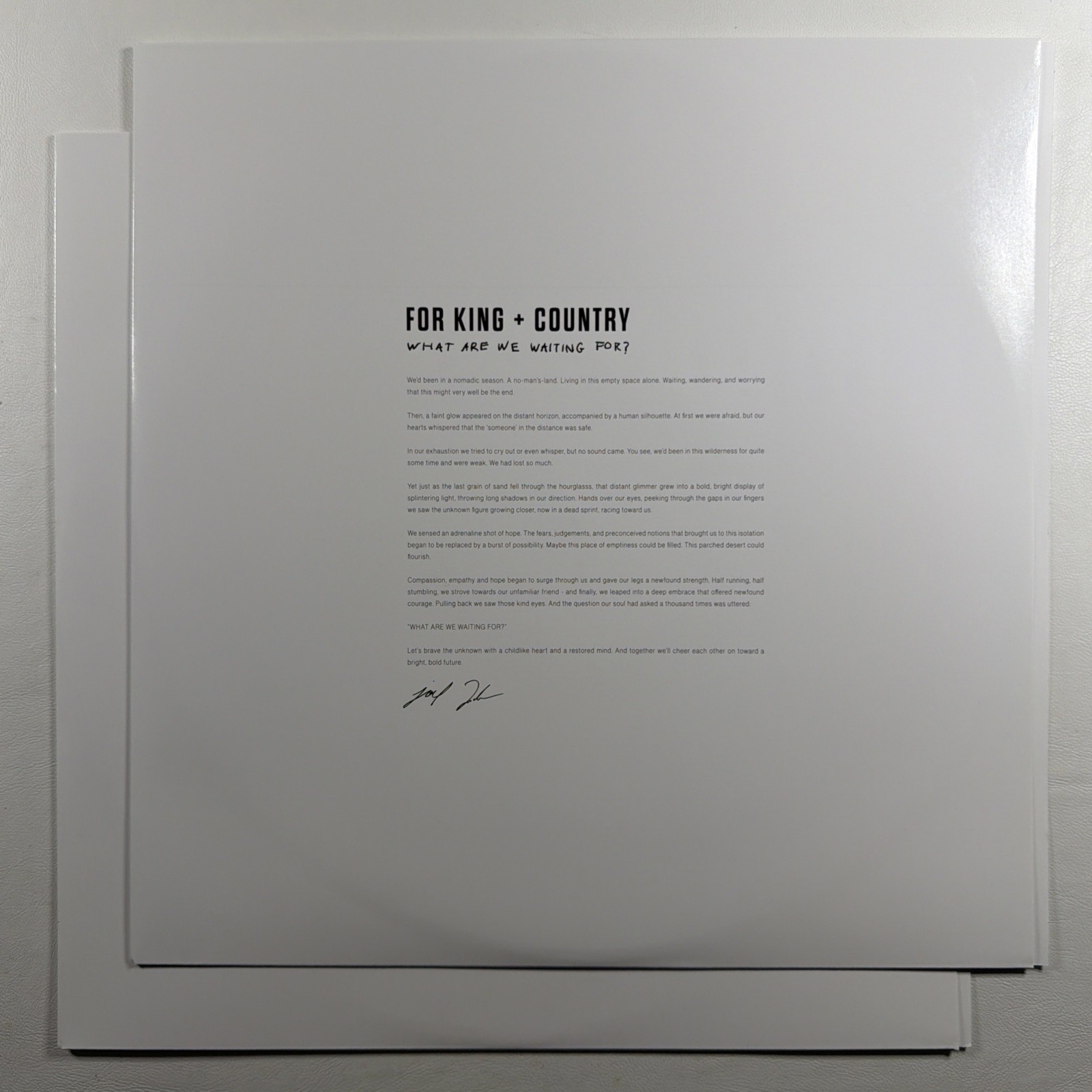 For King & Country - What Are We Waiting For? 2LP Curb EX 45RPM 2022 Clear Black - Image 5