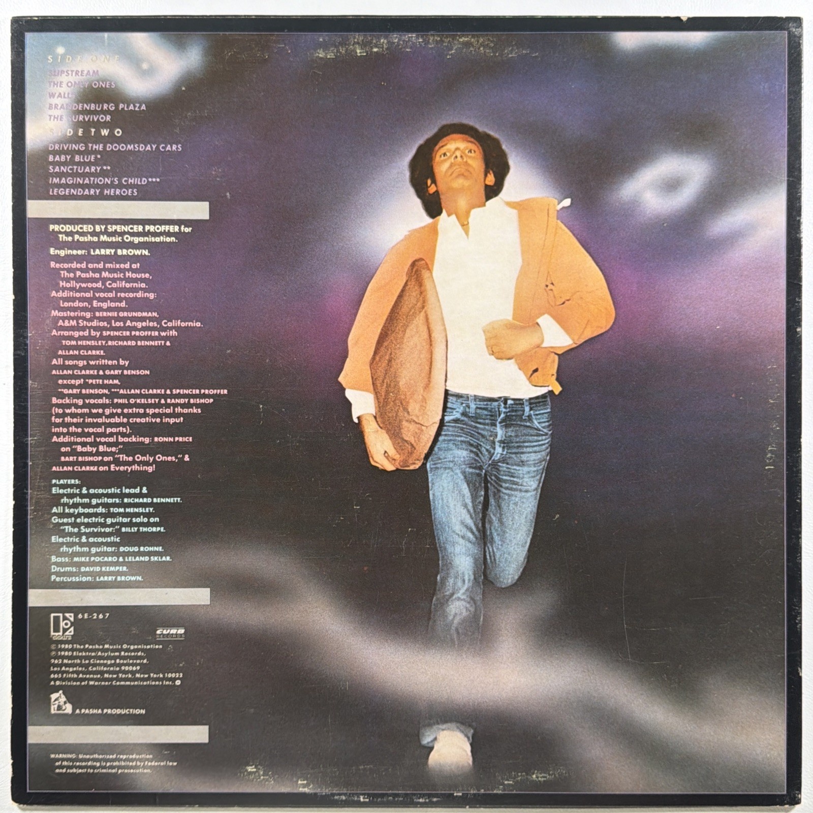 Allan Clarke - Legendary Heroes LP Elektra 6E-267 NM 1980 White Label Promo Rock - Image 2