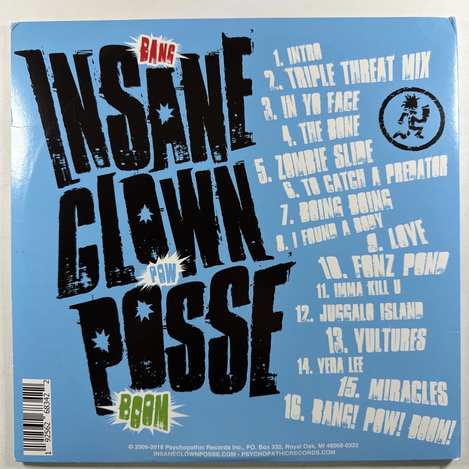 Insane Clown Posse - Bang Pow Boom 2LP PSY18006 NM Blue Reissue 2018 Remast 180g - Image 2