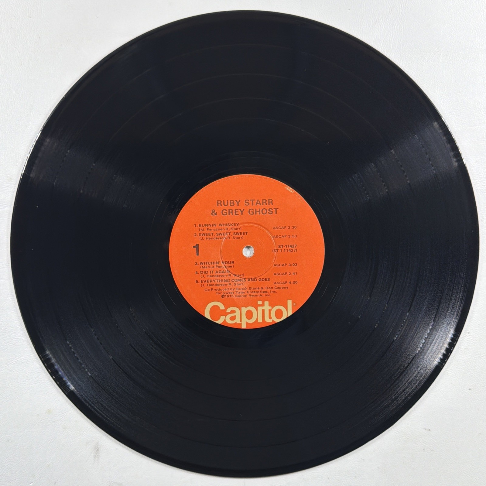 Ruby Starr And Grey Ghost LP Capitol ST-11427 VG+ 1975 - Image 4