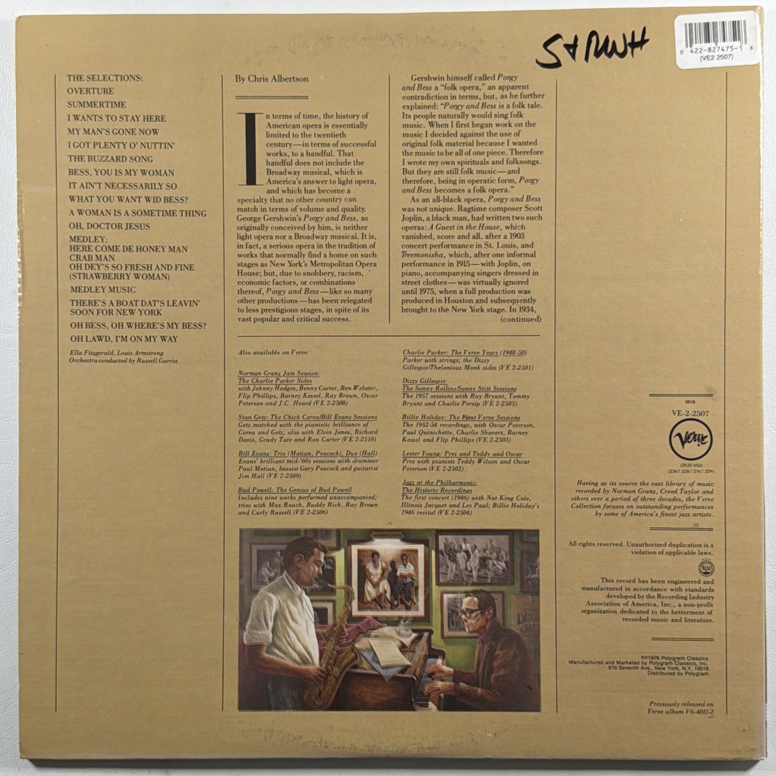 Ella Fitzgerald And Louis Armstrong – Porgy And Bess 2LP Verve VE-2-2507 NM 1975 - Image 2