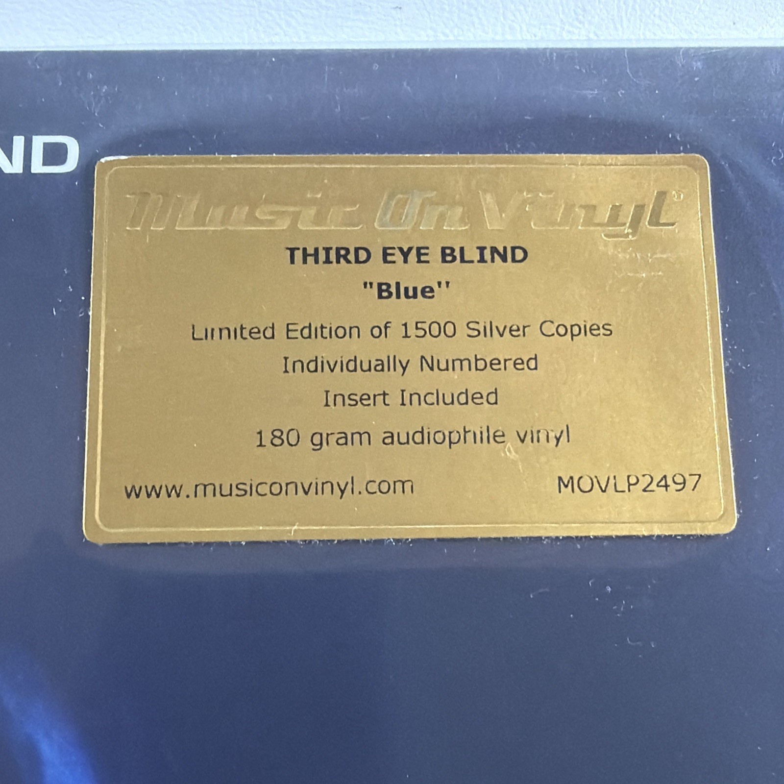 Third Eye Blind - Blue 2LP MOVLP2497 Ltd Ed 426/1500 Silver 180g Reissue Europe - Image 2