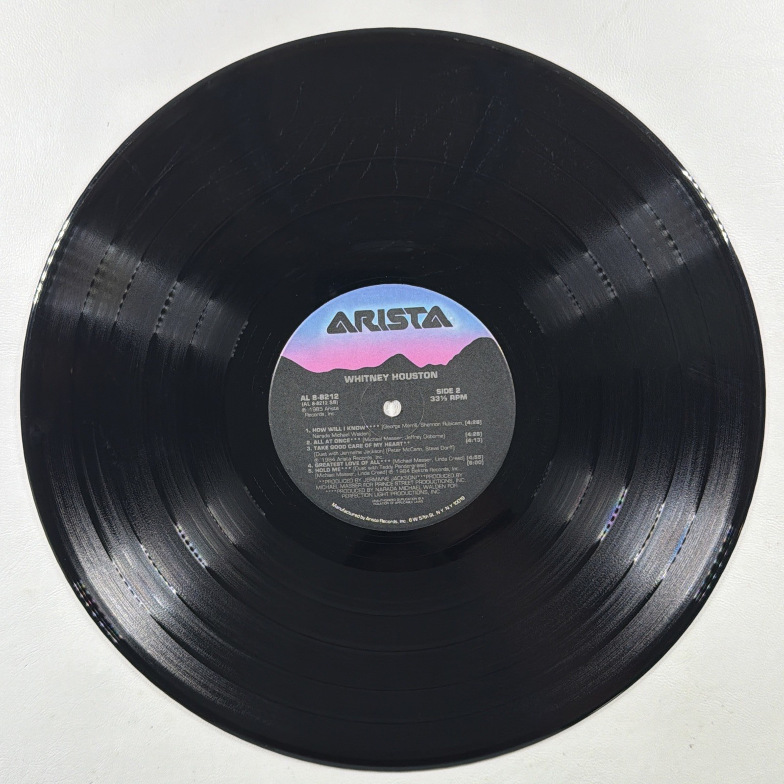 Whitney Houston - Self-Titled LP Arista AL8-8212 EX 1985 You Give Good Love - Image 4