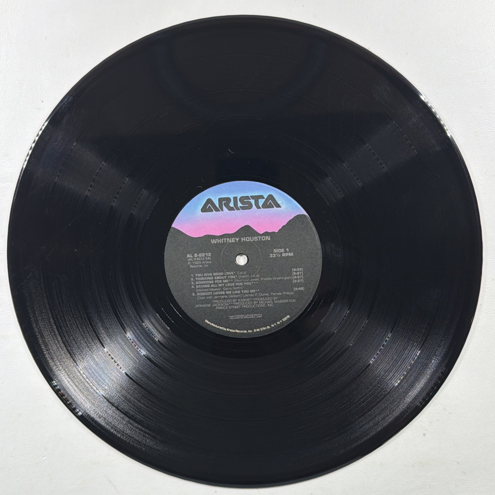 Whitney Houston - Self-Titled LP Arista AL8-8212 EX 1985 You Give Good Love - Image 5