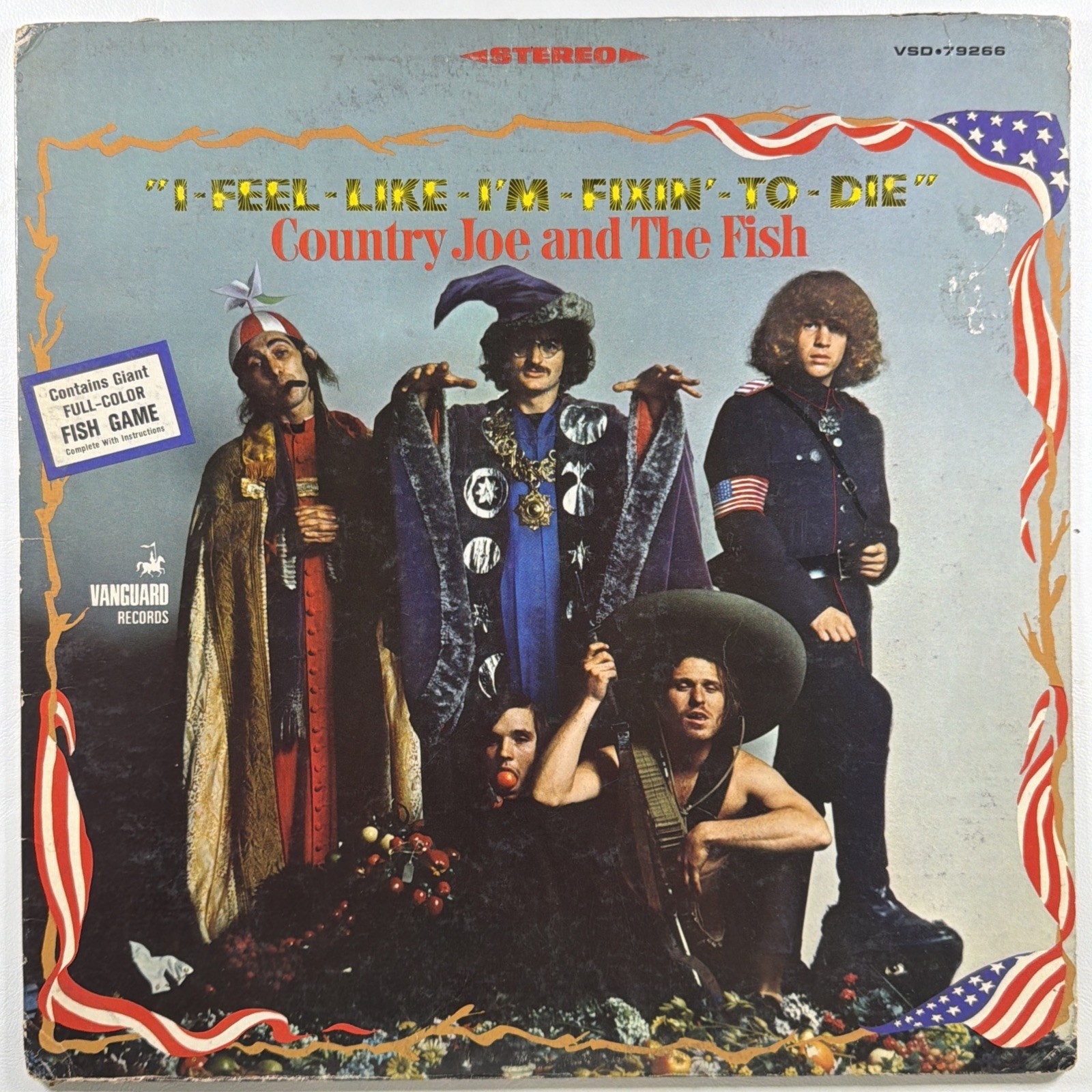 Country Joe and The Fish - I-Feel-Like-I'm-Fixin'-To-Die LP Vanguard VG w/Game