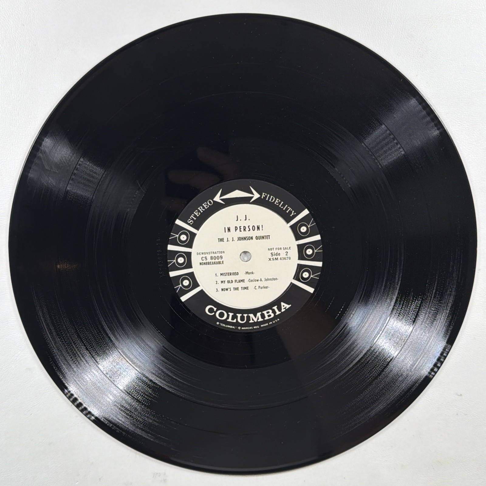 The J.J. Johnson Quintet – JJ In Person! Columbia CS 8009 VG White Promo 6-eye - Image 4