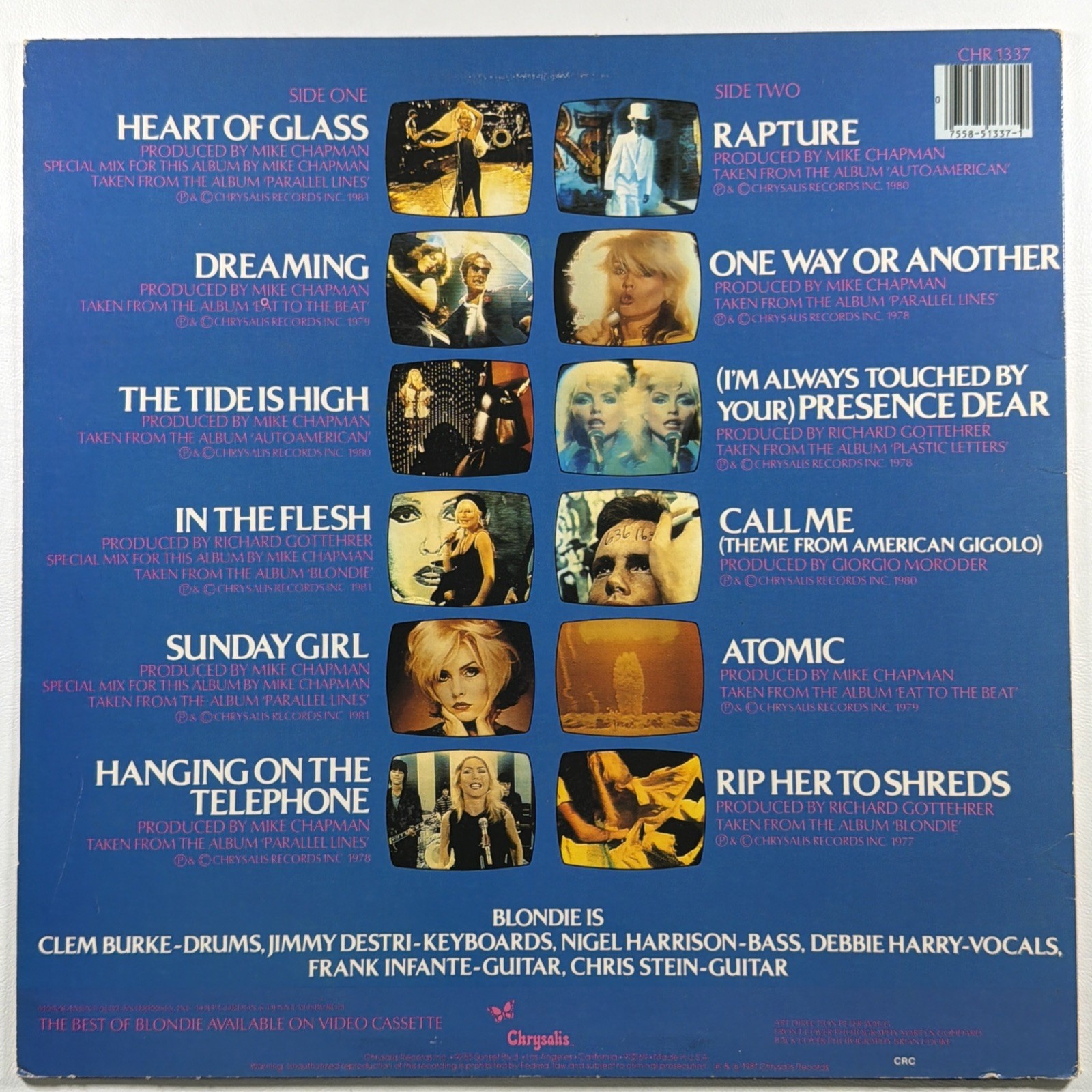 Blondie - The Best Of Blondie LP Chrysalis CHR 1337 EX 1981 Heart Of Glass - Image 2