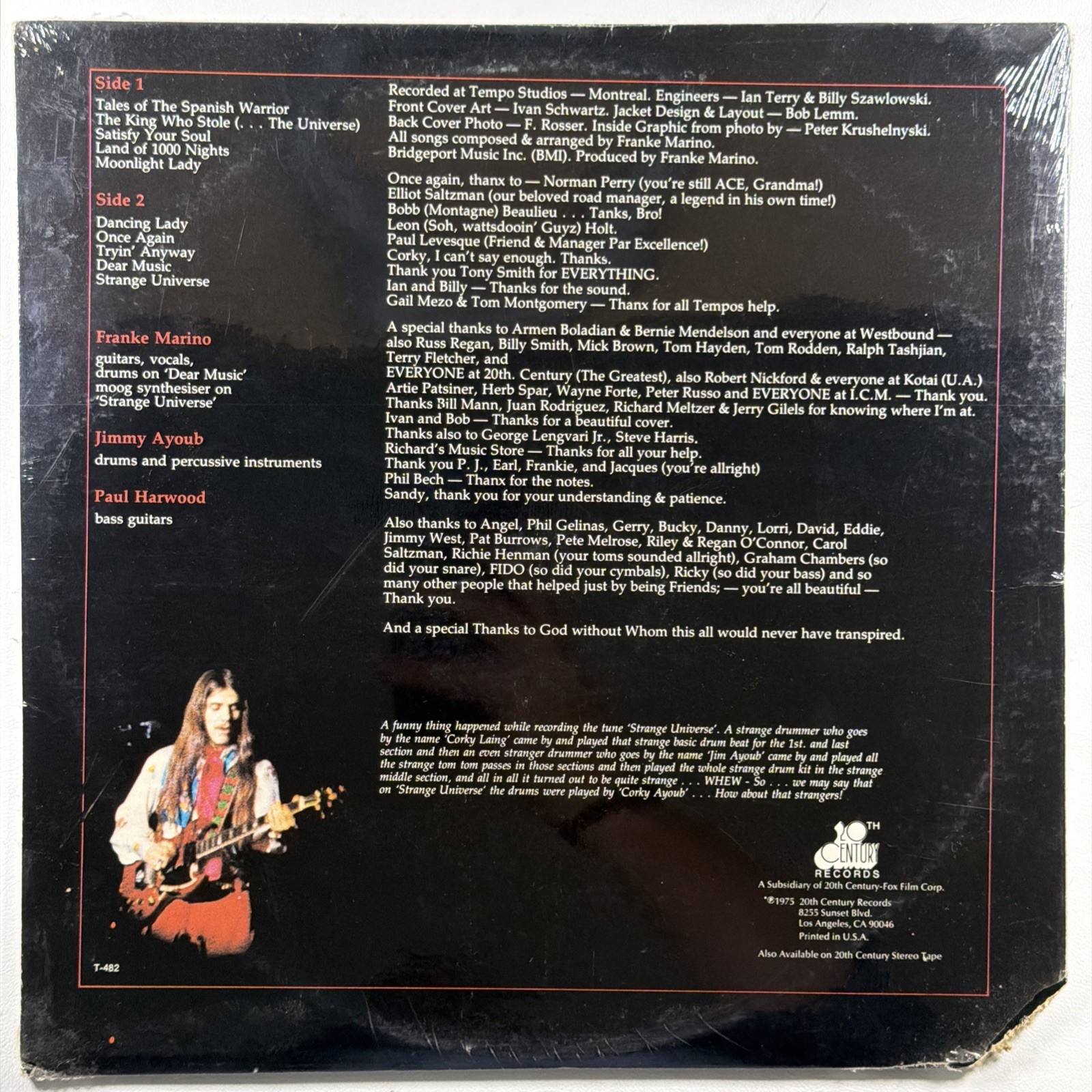 Mahogany Rush - Strange Universe. LP 20th Century Records T-482 Sealed 1975 - Image 2