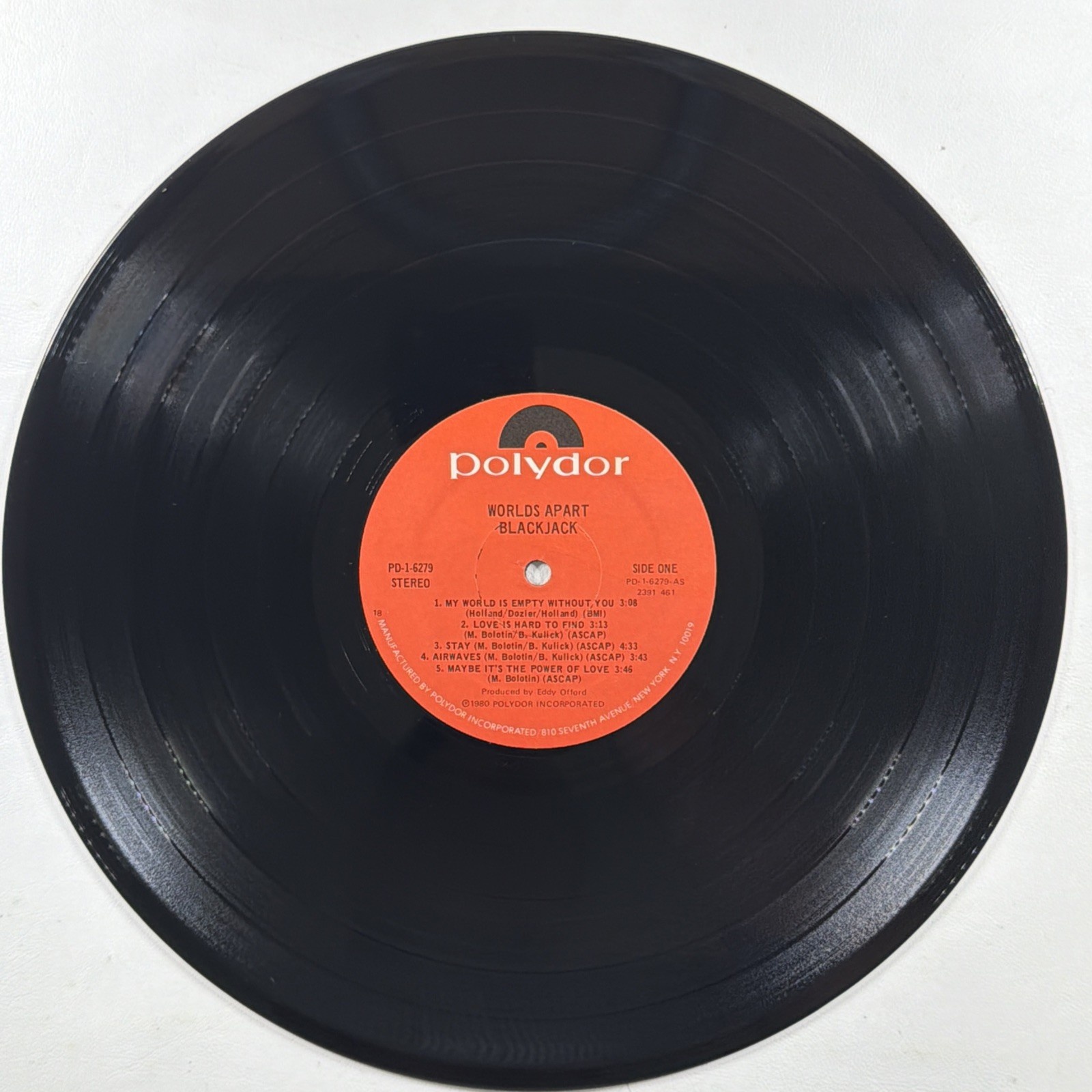 Blackjack - Worlds Apart LP Polydor PD 1-6279 NM 1980 Promo Michael Bolton Rock - Image 5