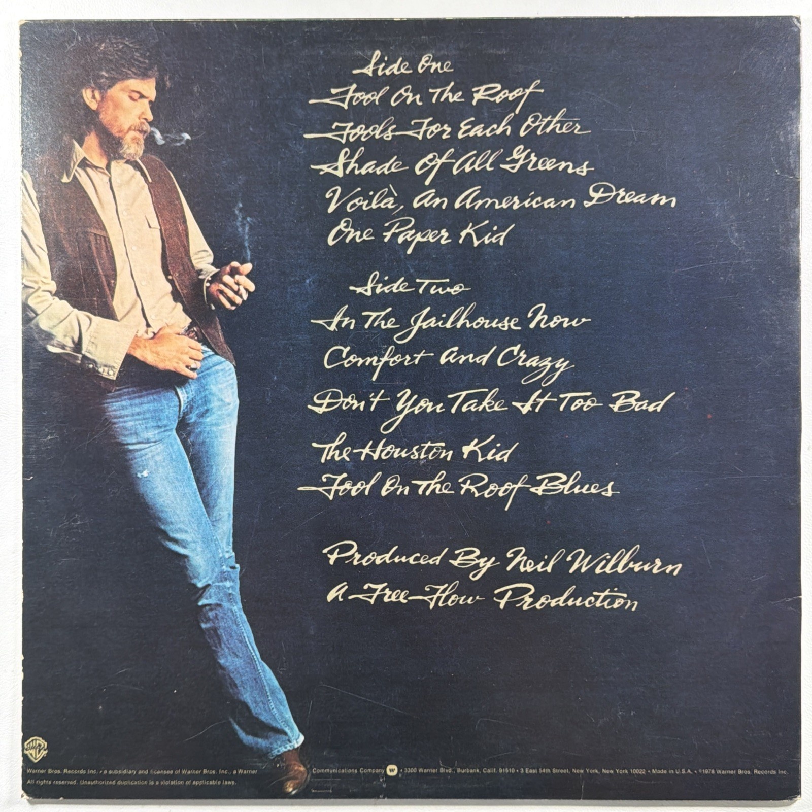Guy Clark - Self Titled LP Warner Bros. BSK-3241 EX 1978 Country Folk - Image 2