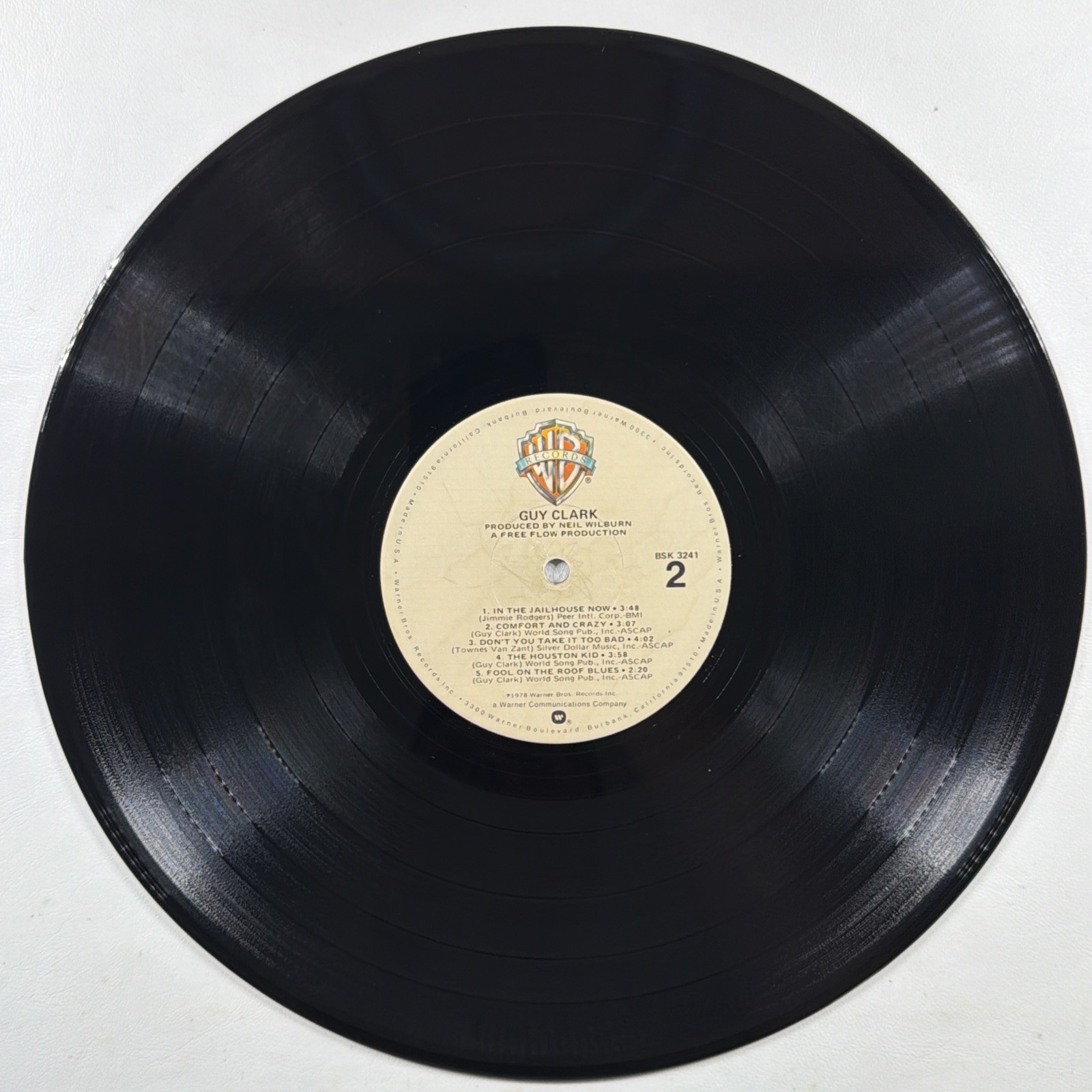 Guy Clark - Self Titled LP Warner Bros. BSK-3241 EX 1978 Country Folk - Image 5