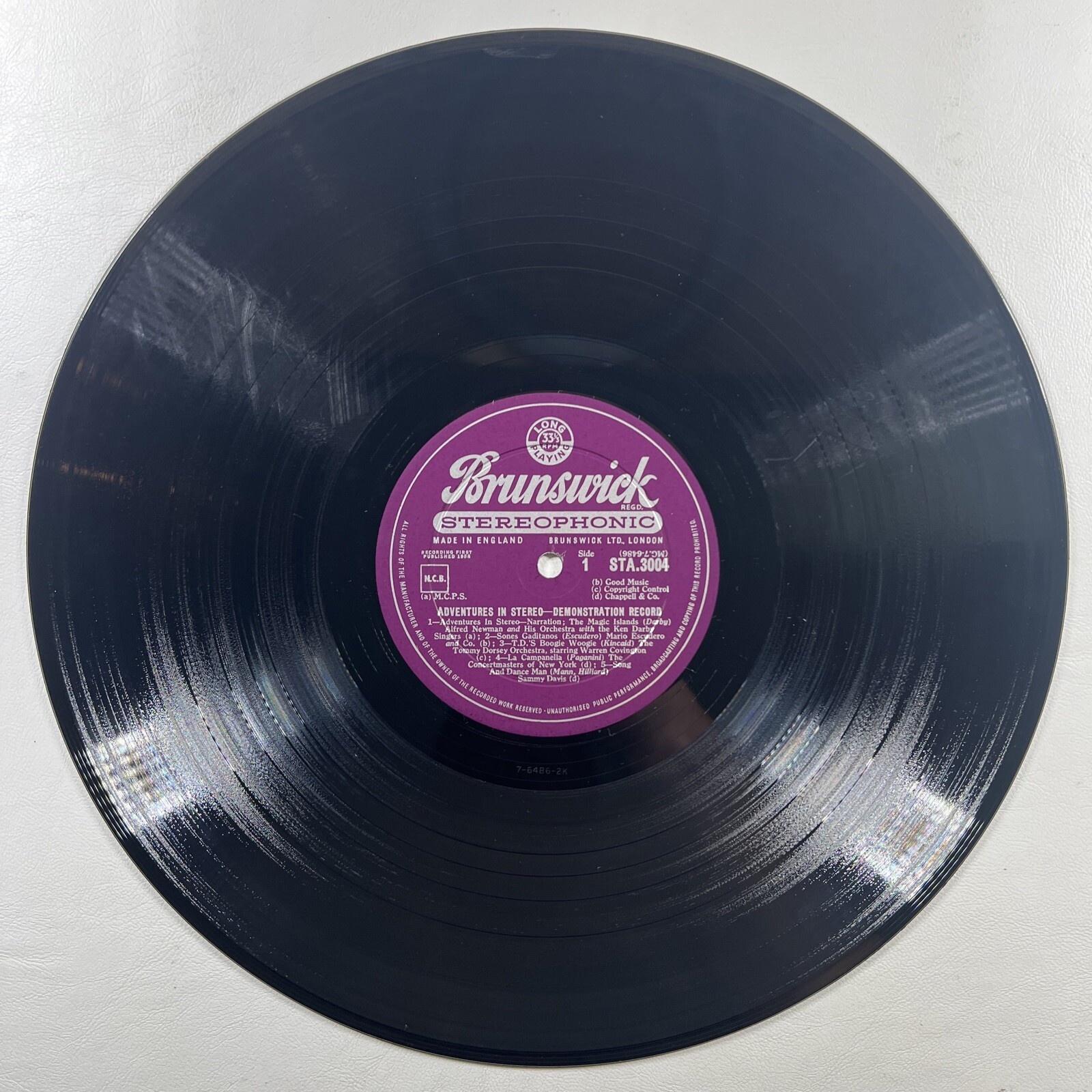 Adventures In Stereo Demonstration Record LP Brunswick STA3004 VG+ UK - Image 4