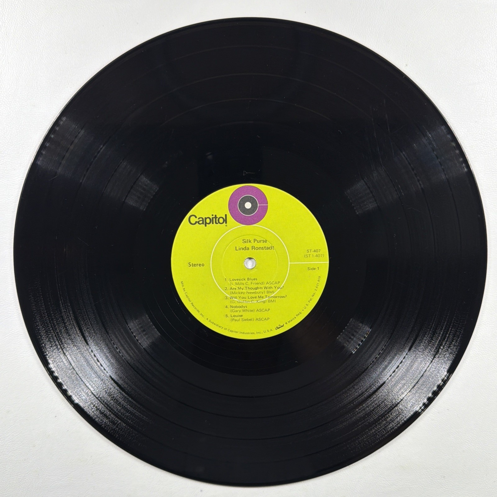 Linda Ronstadt - Silk Purse LP Capitol ST-407 VG+ 1970 Will You Love Me …? - Image 5