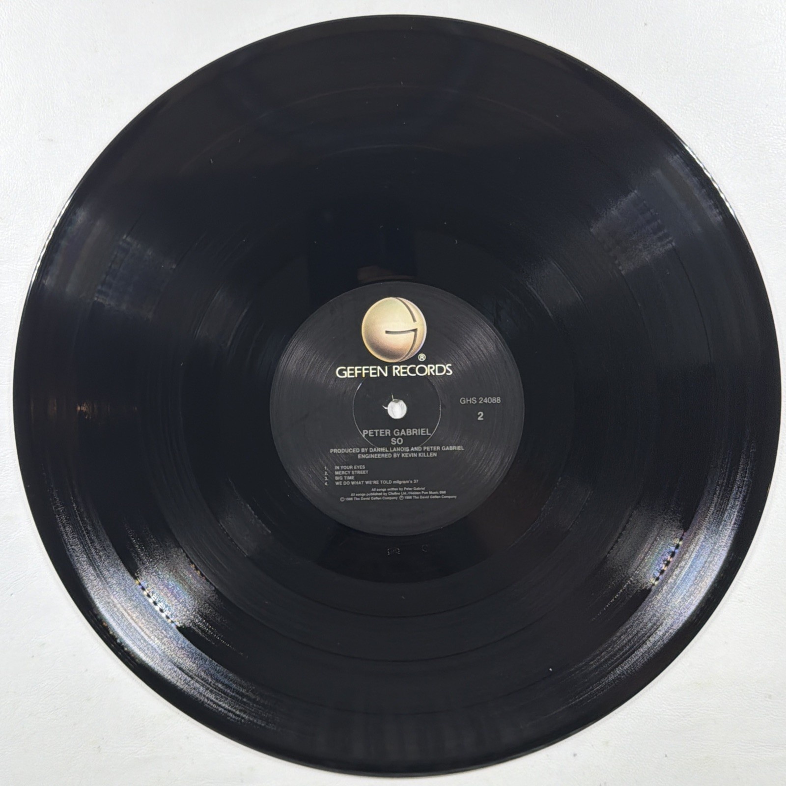 Peter Gabriel - So LP Geffen Records GHS 24088 NM Promo 1986 Hype Sticker - Image 5