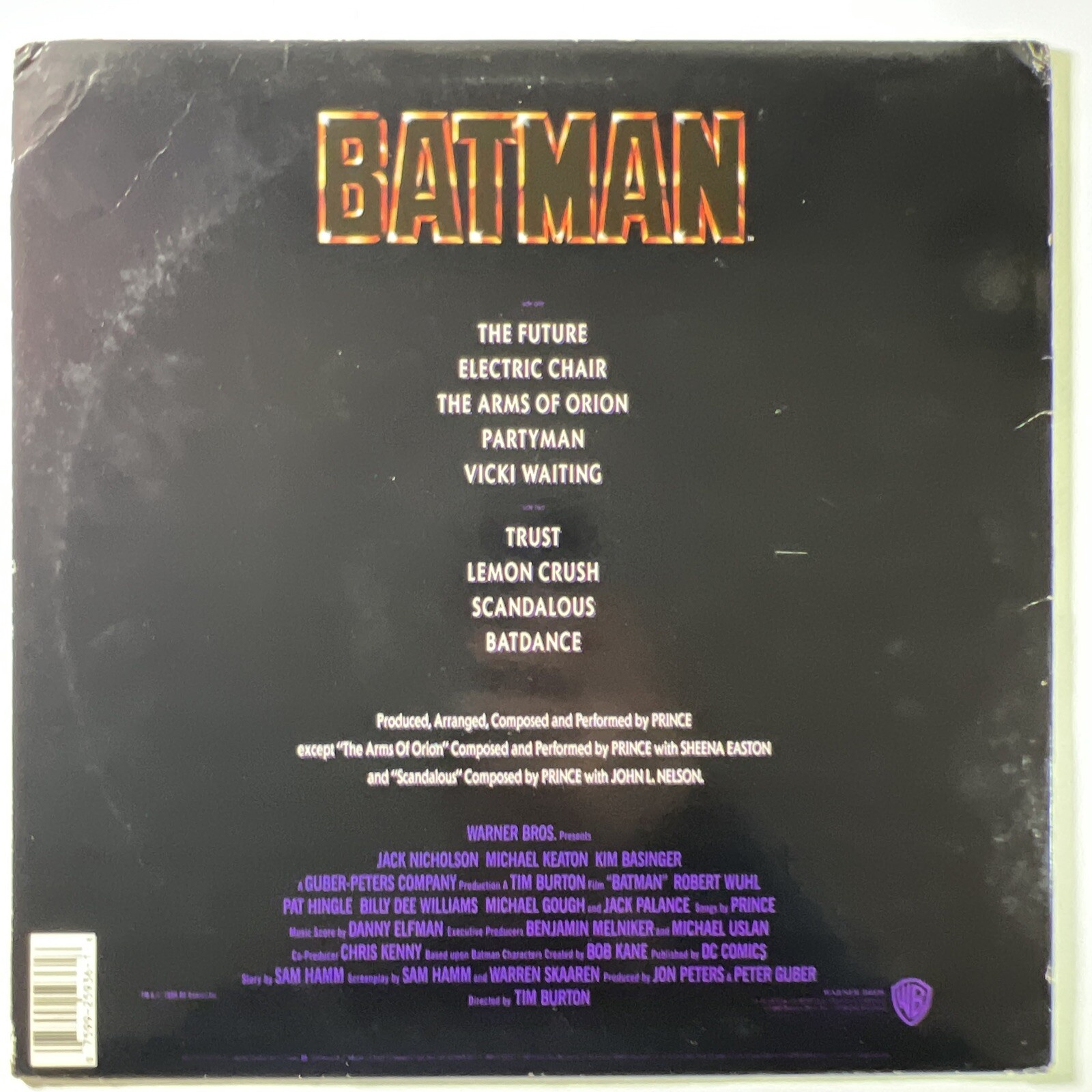 Prince - Batman Soundtrack PROMO LP Warner Bros. 1-25936 VG+ Rare Hype Sticker - Image 3
