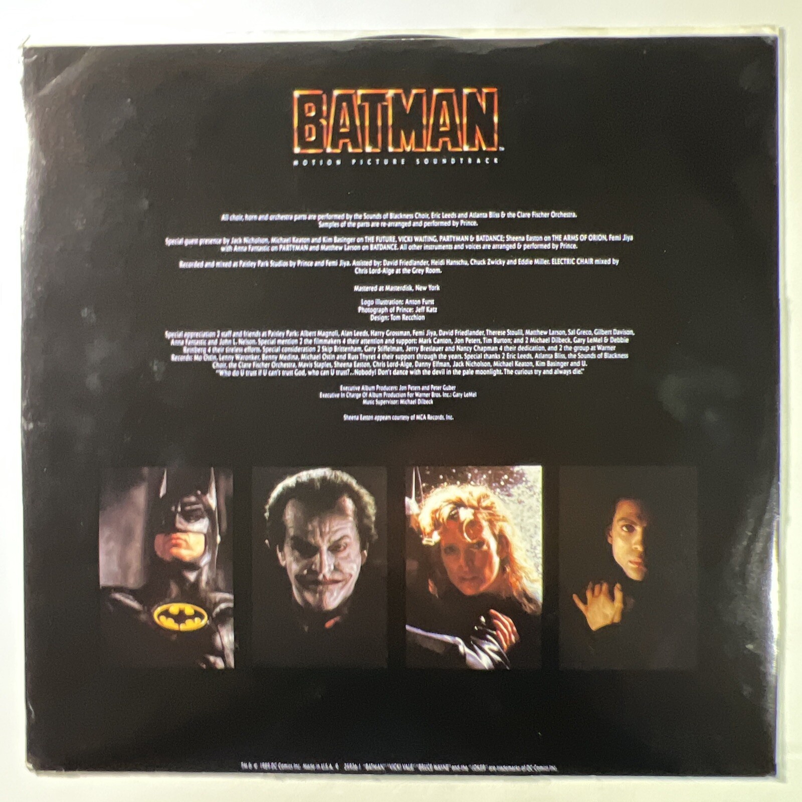 Prince - Batman Soundtrack PROMO LP Warner Bros. 1-25936 VG+ Rare Hype Sticker - Image 4
