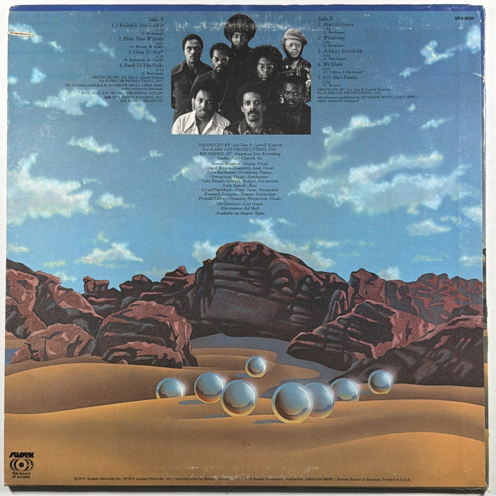 The Soul Searchers – Salt Of The Earth LP Sussex SRA 8030 EX 1974 Funk Soul - Image 2