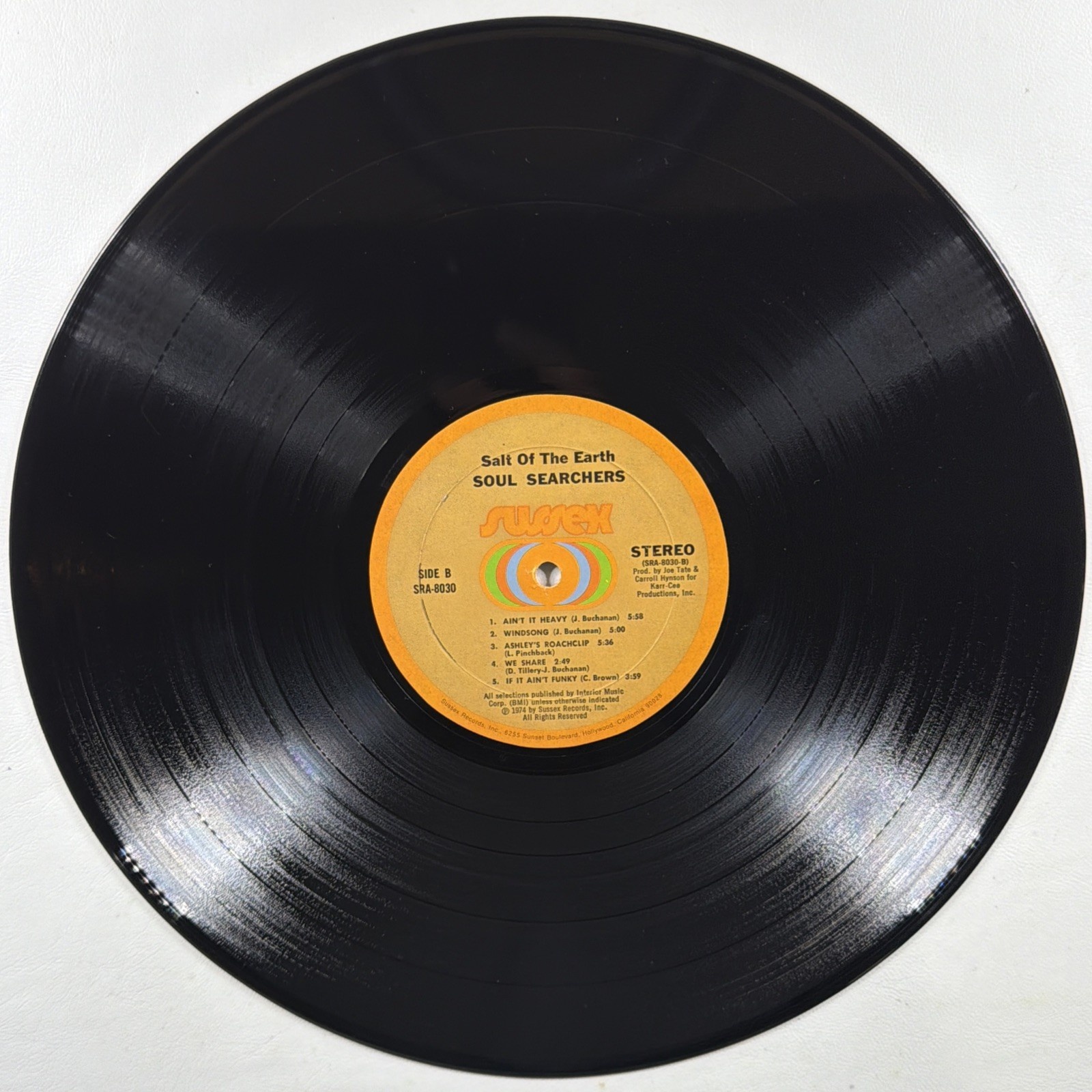 The Soul Searchers – Salt Of The Earth LP Sussex SRA 8030 EX 1974 Funk Soul - Image 4