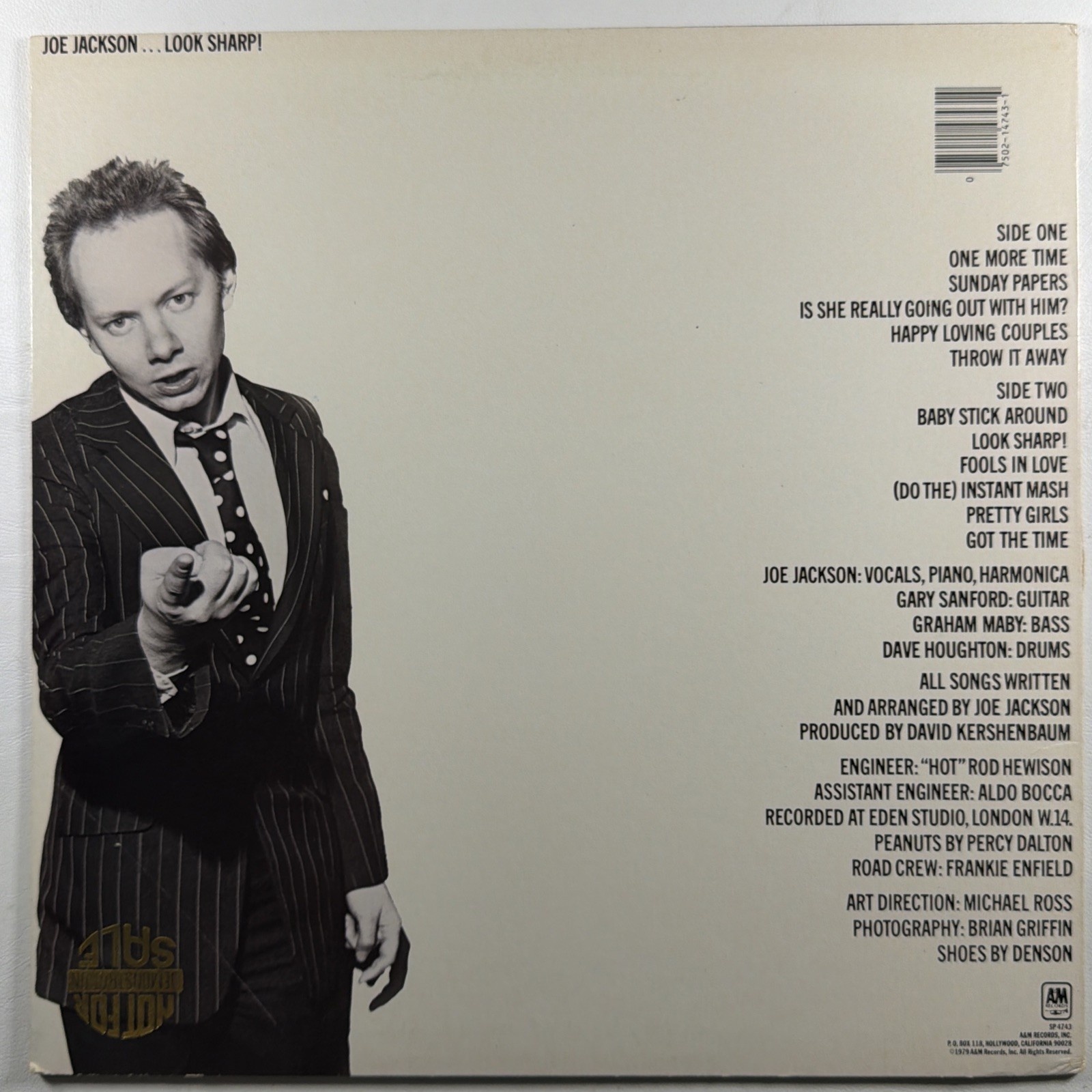 Joe Jackson - Look Sharp! LP A&M SP-4743 NM 1979 Promo Is She Really Going … - Image 2