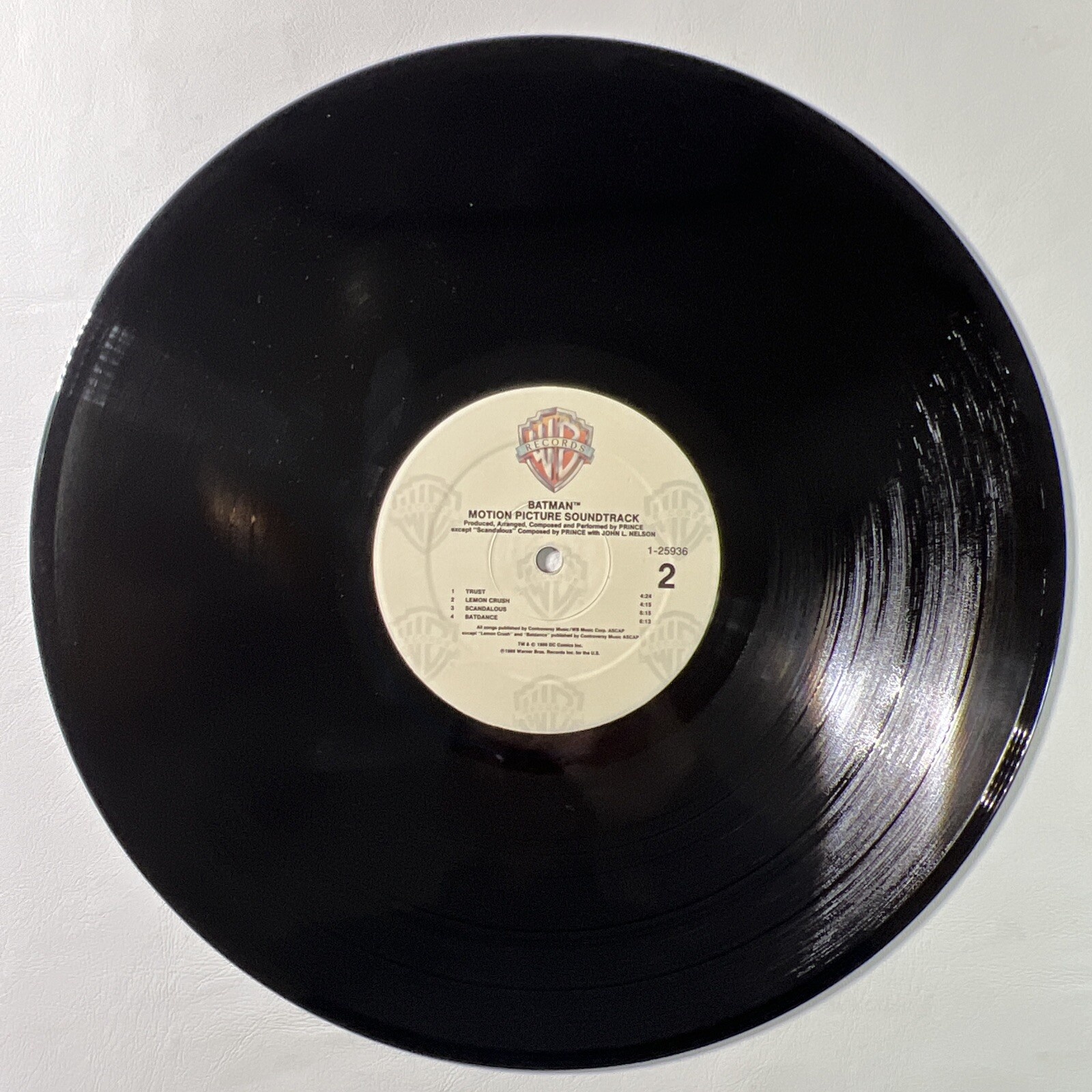 Prince - Batman Soundtrack PROMO LP Warner Bros. 1-25936 VG+ Rare Hype Sticker - Image 6