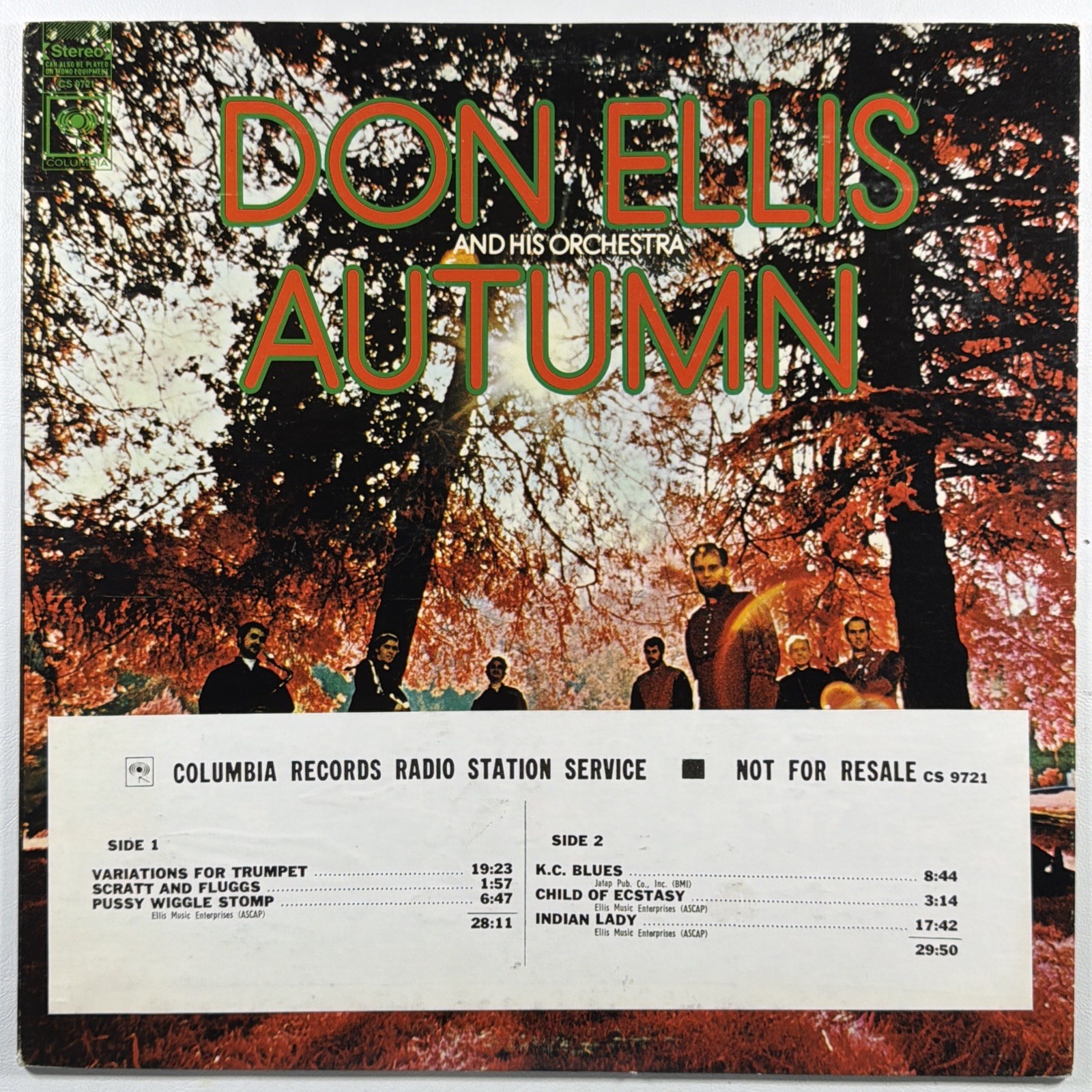 Don Ellis And His Orchestra - Autumn LP Columbia CS 9721 NM Promo 1968 2-Eye