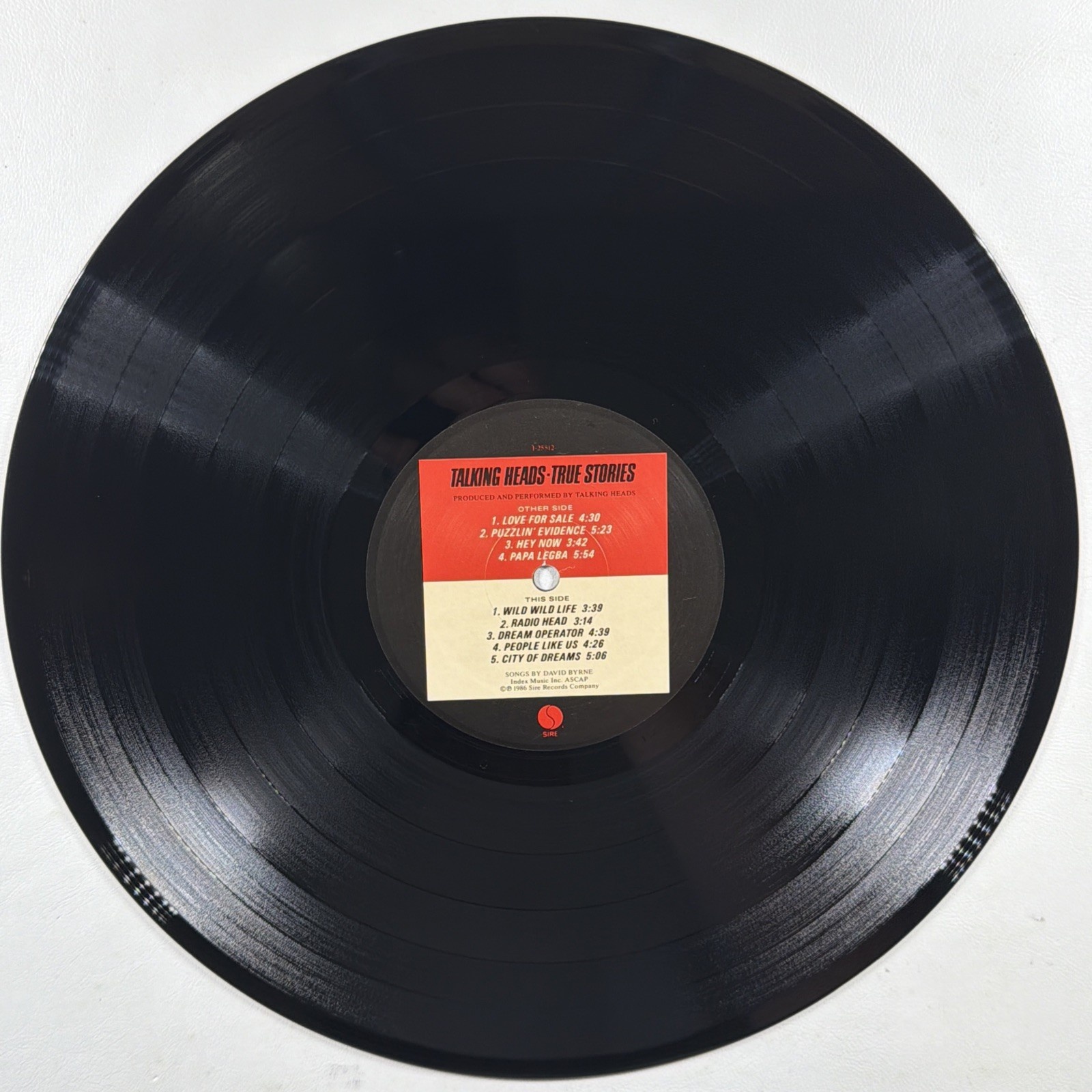 Talking Heads - True Stories LP Sire 9 25512-1 1986 EX 1986 Wild Wild Life - Image 5