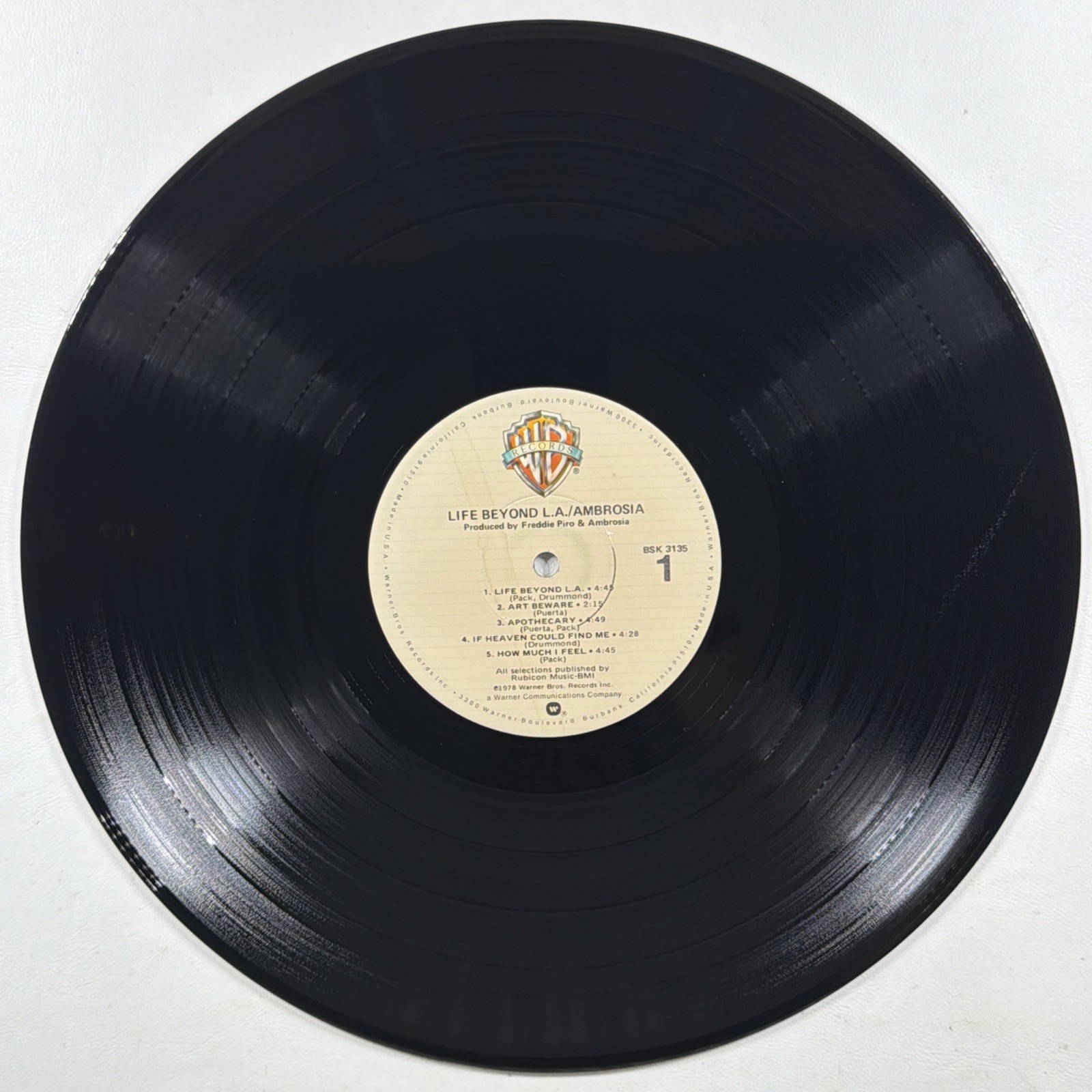Ambrosia - Life Beyond LA LP Warner Bros BSK 3135 EX 1978 Promo How Much I Feel - Image 5