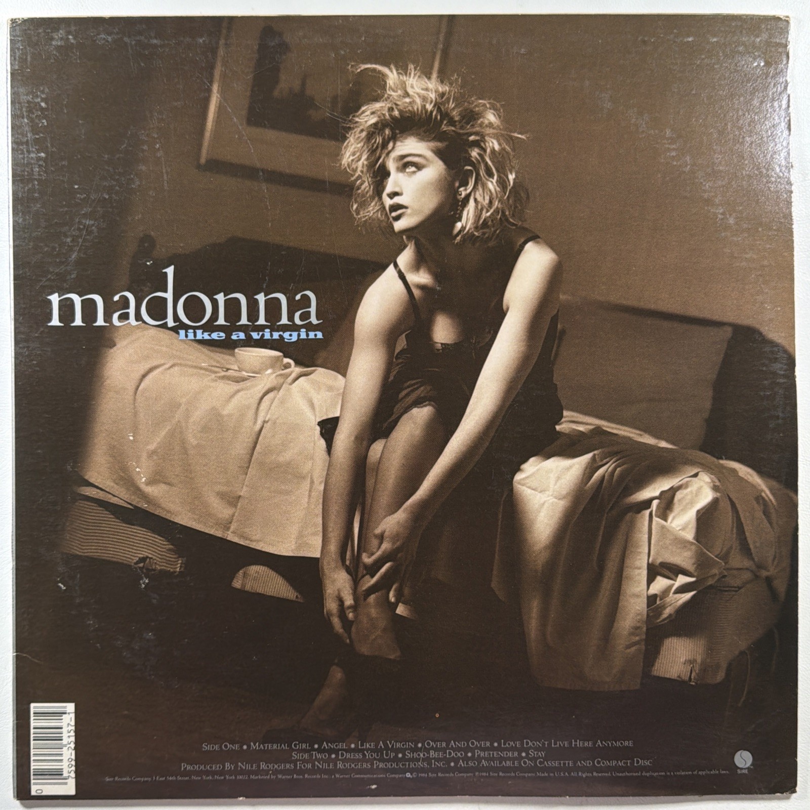 Madonna - Like A Virgin LP Sire 1-25157 NM 1984 Material Girl Angel - Image 2