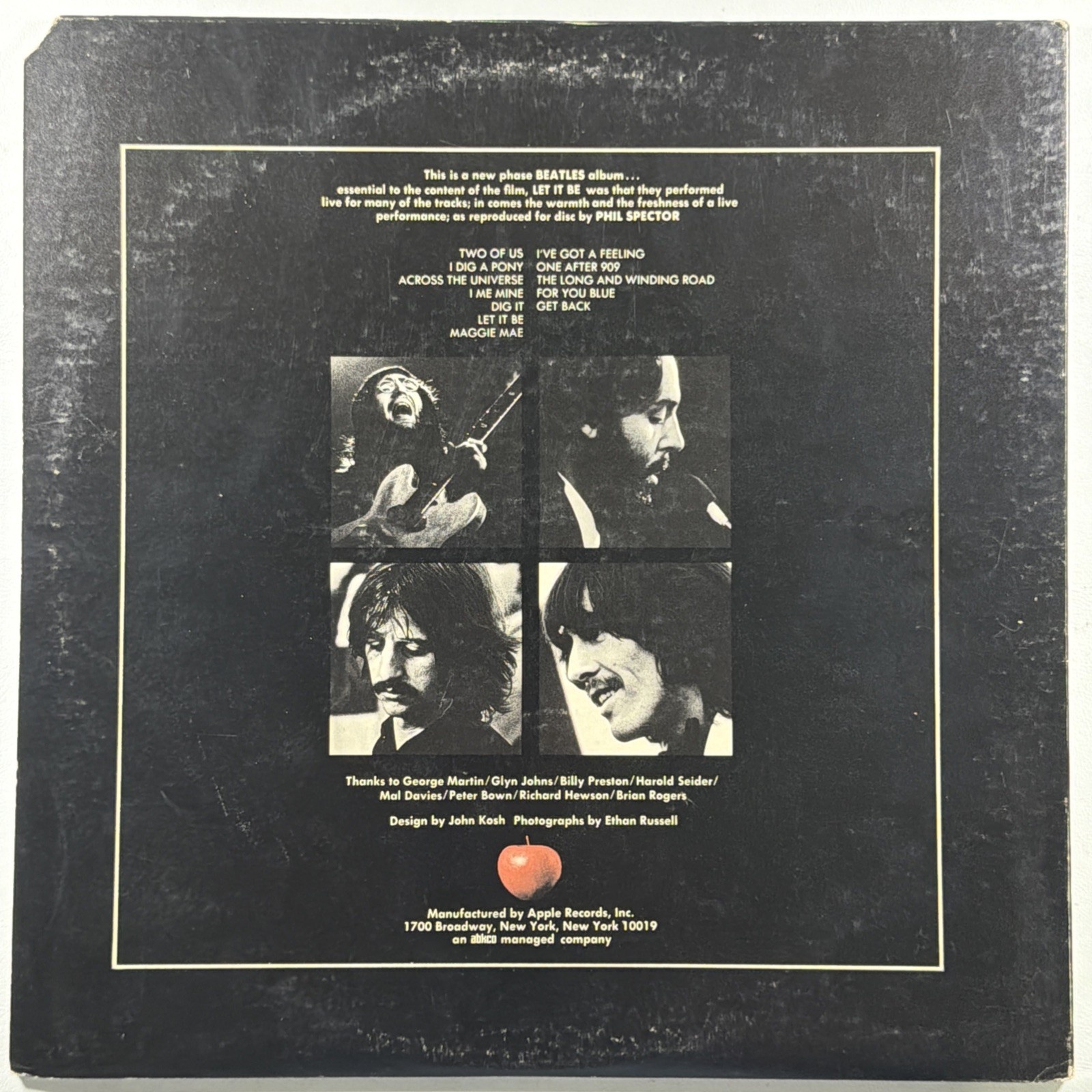 The Beatles - Let It Be LP Apple AR 34001 EX 1970 Cut Corner Gatefold Get Back - Image 2